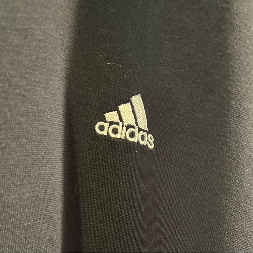 Vintage Y2K blue Adidas Striped Zip Up Hoodie - XXL - Picture 2 of 4